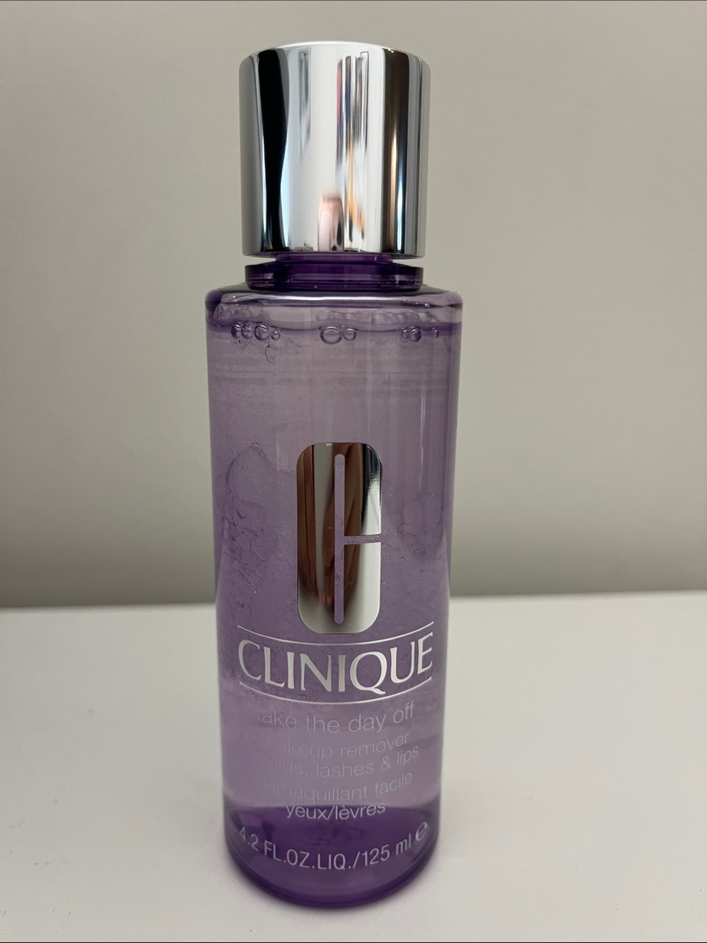 Clinique Take The Day Off Makeup Remover Bottle - Light Purple with Silver Cap